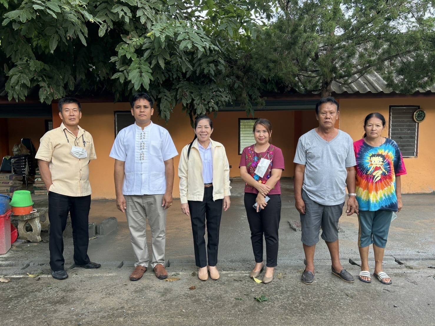 ลงพื้นที่ตรวจเยี่ยมหน้างานโครงการปรับปรุงซ่อมแซมอาคารจัดเก็บอุปกรณ์ภายในหมู่บ้าน หมู่ที่ 9