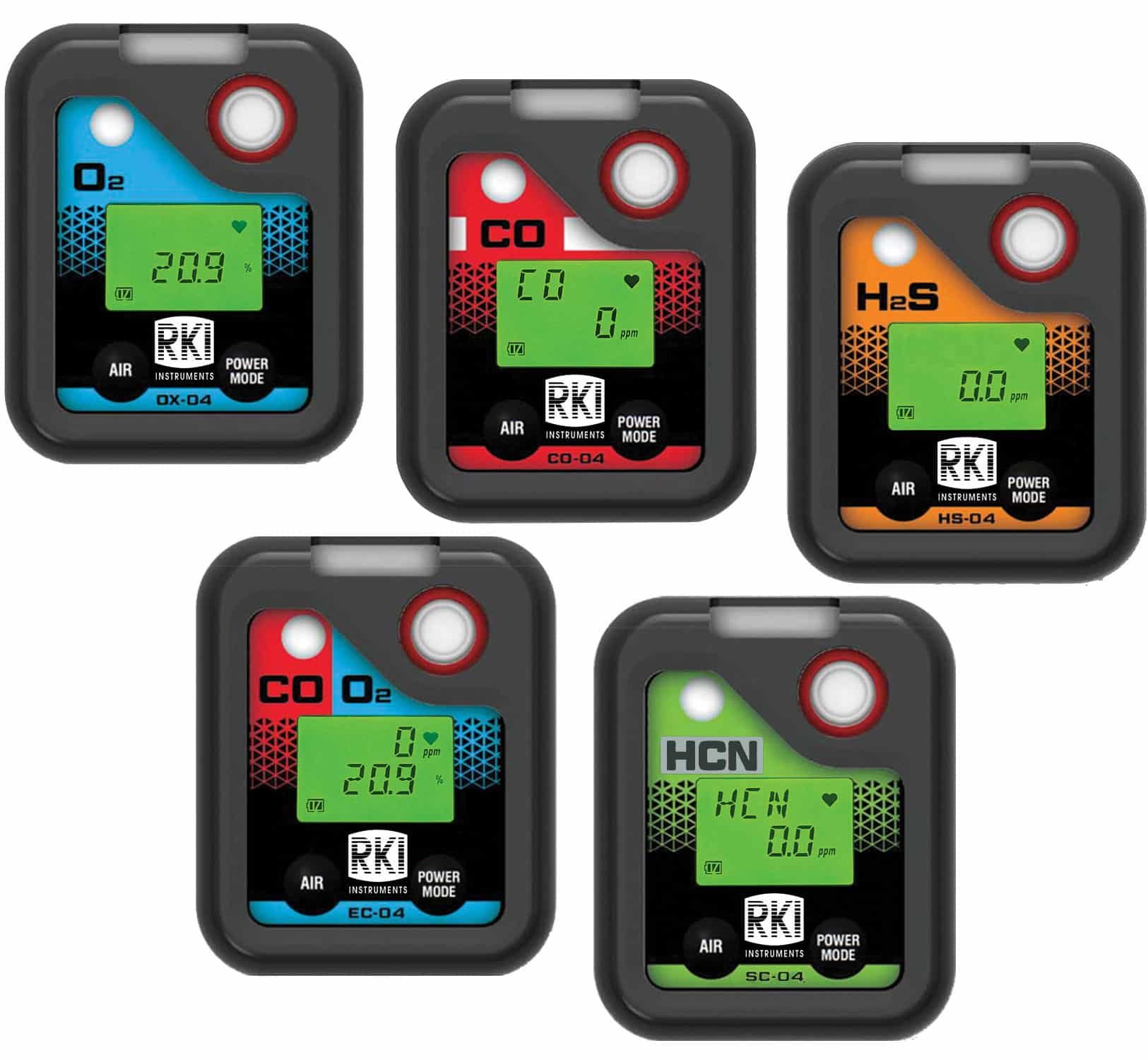 เครื่องตรวจจับก๊าซเดี่ยว CO-04, HS-04, OX-04, SC-04