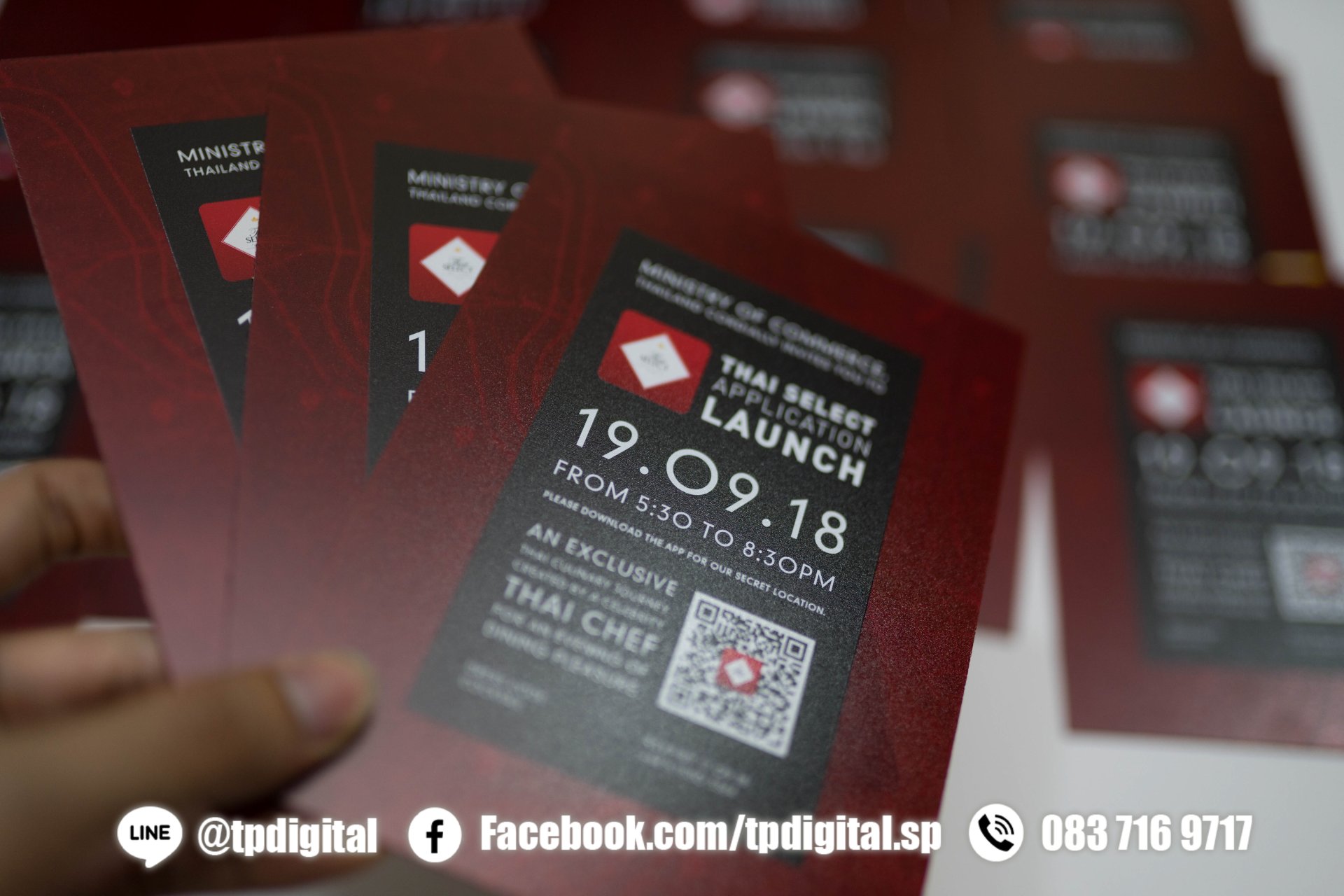 พิมพ์อะคริลิค แผ่นเชิญร่วมงาน พิมพ์ลายลงบนแผ่นอะคริลิคใส ลาย Thai Select พิมพ์อะคริลิค แผ่นเชิญร่วมงาน พิมพ์ลายลงบนแผ่นอะคริลิคใส ลาย Thai Select