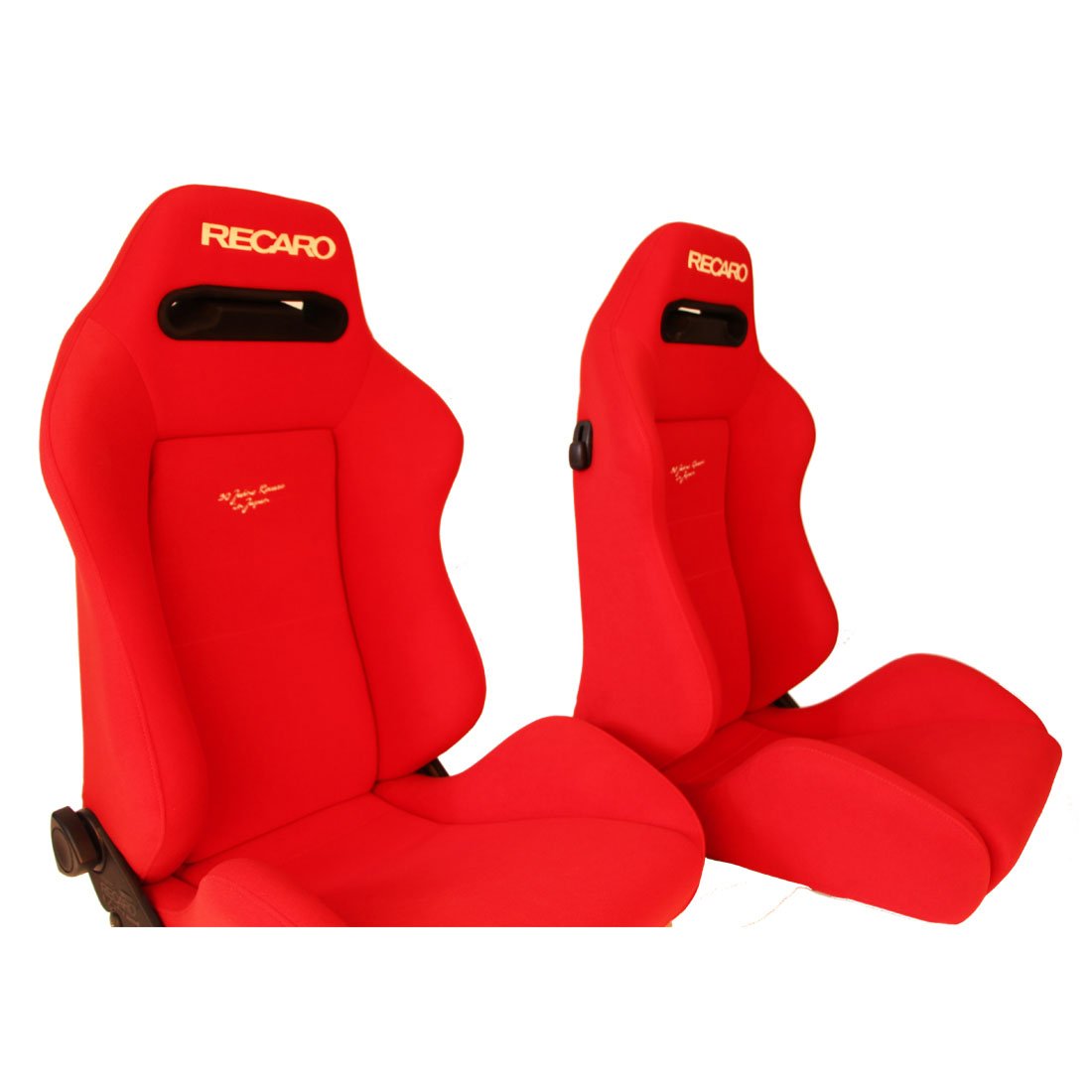 Red Bucket Racing Seat Pair of USED JDM RECARO SR3 Red BUCKET SPORT SEATS RACING AUTO CARS