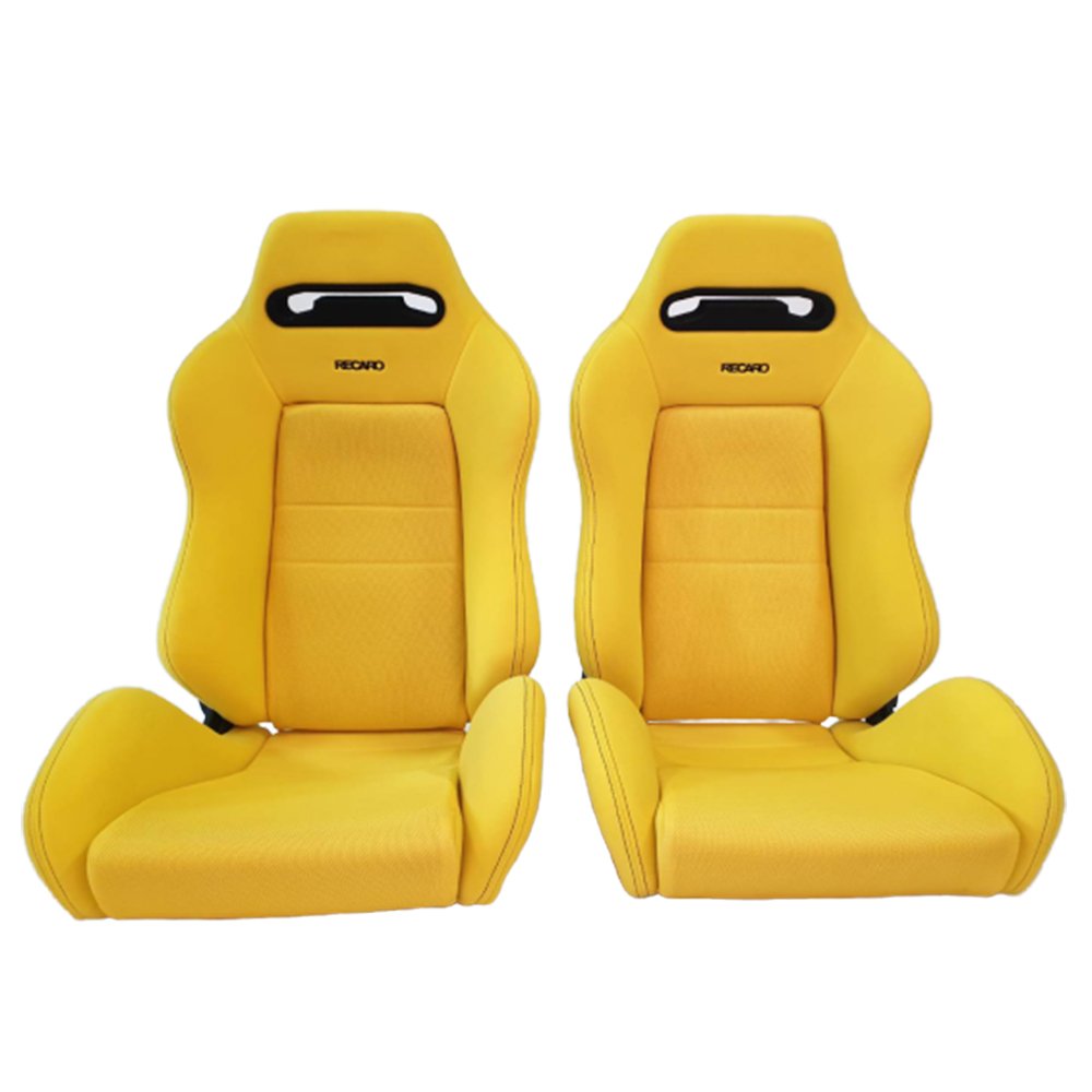 Pair of Used JDM RECARO SR3 DC2 Yellow SEATS RACING BMW HONDA PORSCHE AUTO  CARS - mckrecaroseatscars