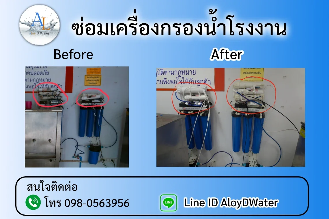 AloyDWater ซ่อมเครื่องกรองน้ำโรงงาน