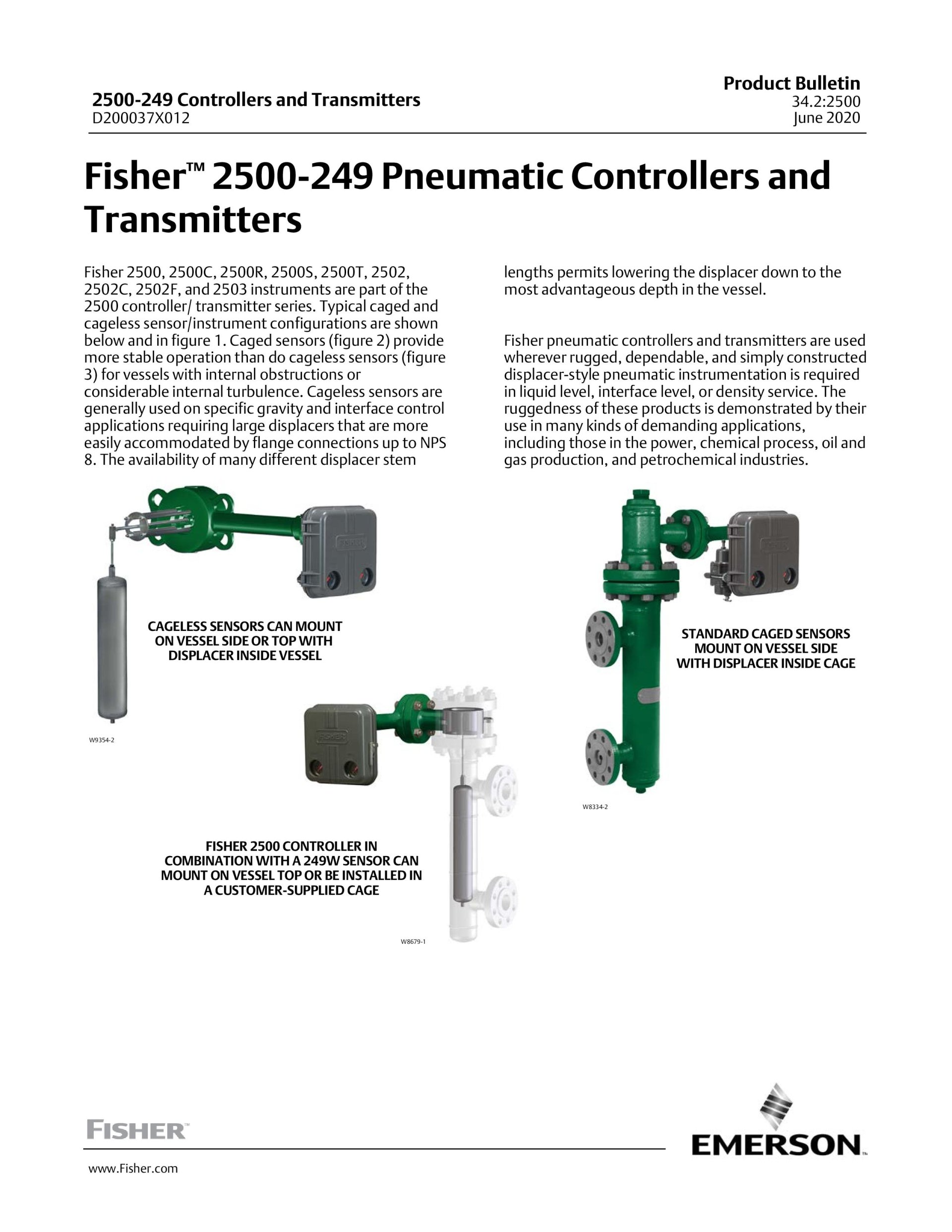 Fisher 2500 | Pneumatic Level Controller