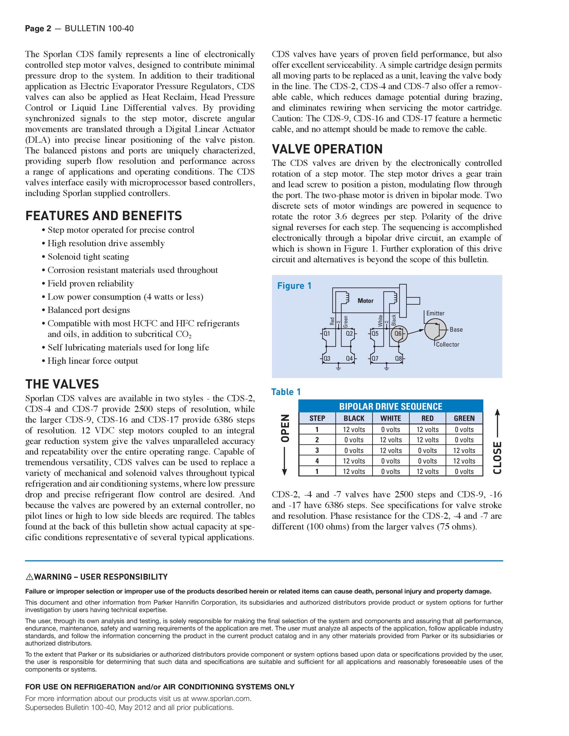Cdst Step Rates Sporlan Electric Regulator Valves CDS Series