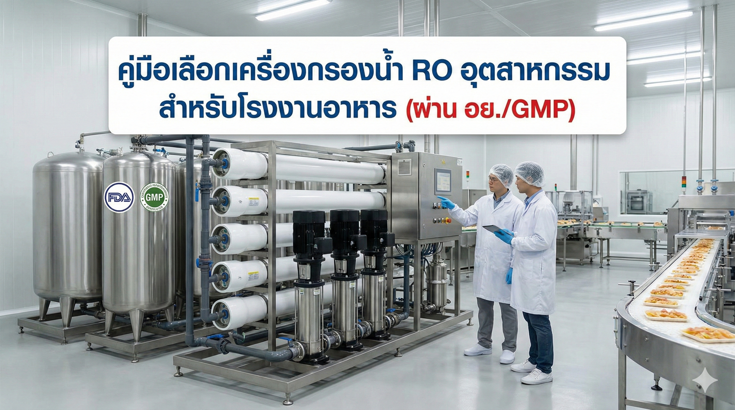 คู่มือเลือกเครื่องกรองน้ำ RO อุตสาหกรรม สำหรับโรงงานอาหาร (ผ่าน อย.GMP)