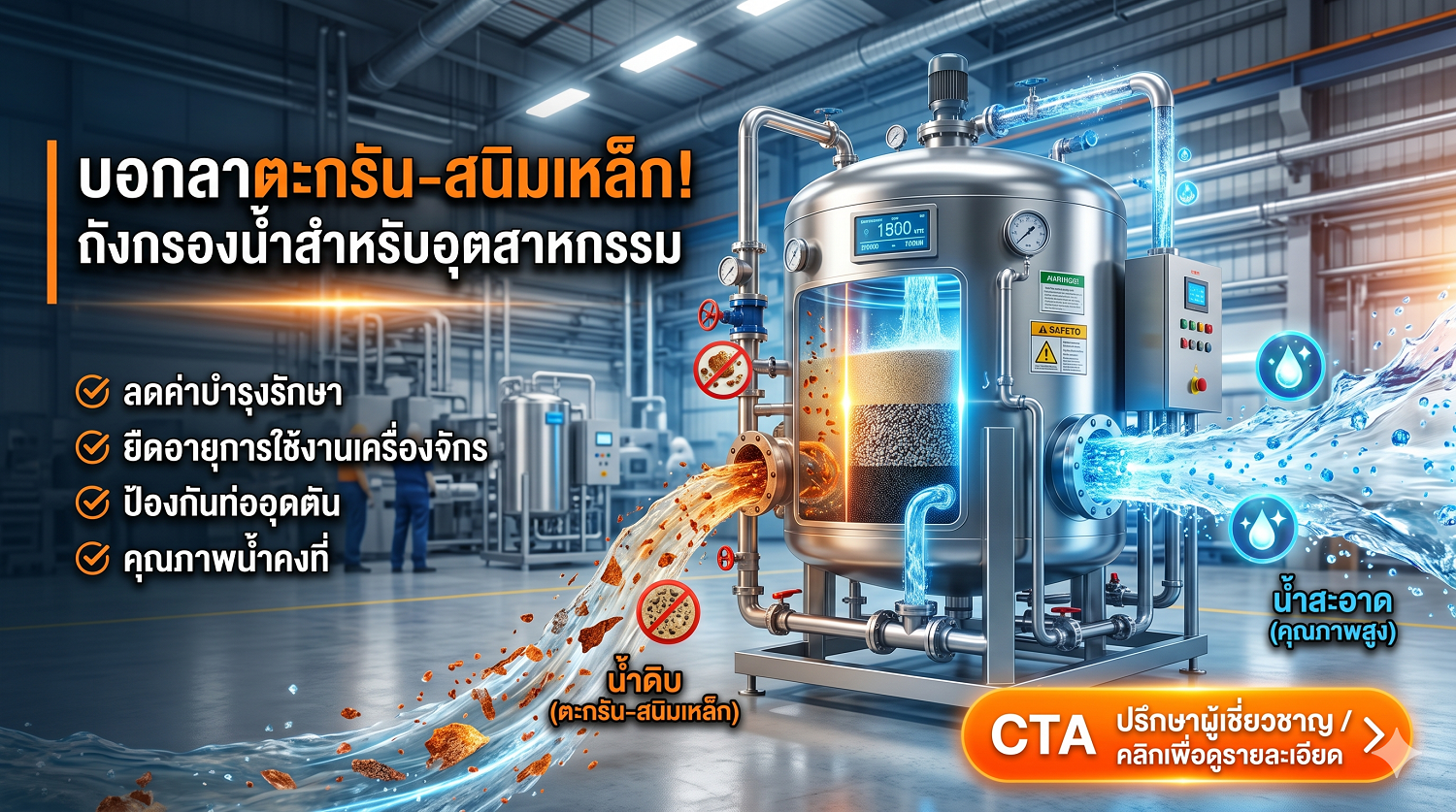 บอกลาตะกรัน-สนิมเหล็ก! ถังกรองน้ำสำหรับอุตสาหกรรม