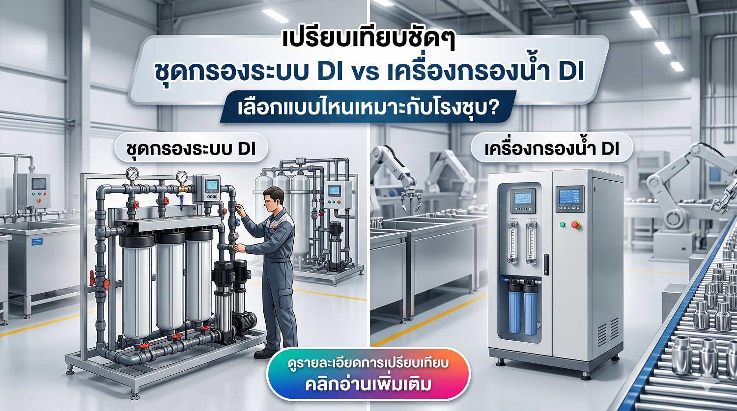 เปรียบเทียบชัดๆ ชุดกรองระบบ DI vs เครื่องกรองน้ำ DI เลือกแบบไหนเหมาะกับโรงชุบ