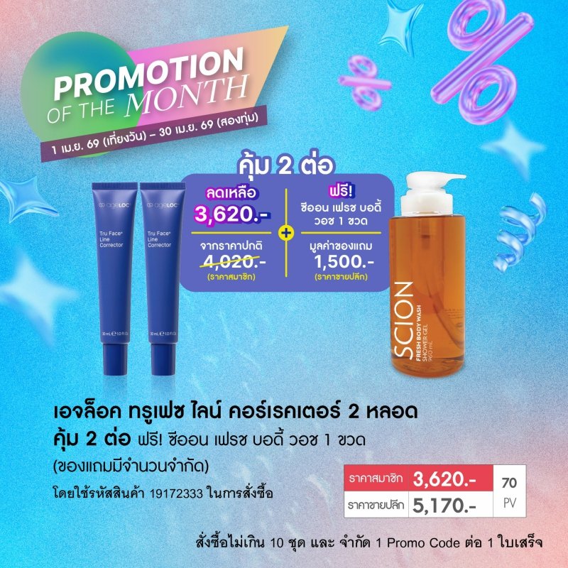 โปรโมชั่น นู สกิน nu skin promotion 4-26 line corrector