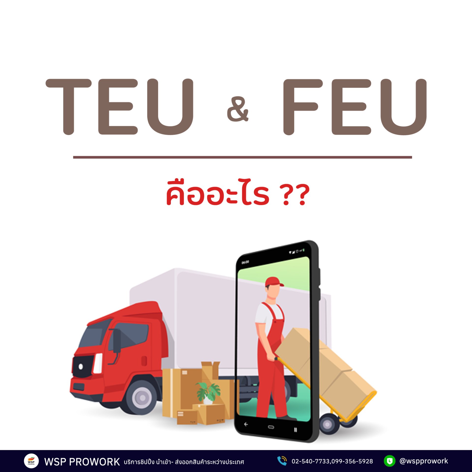 What are TEU and FEU?