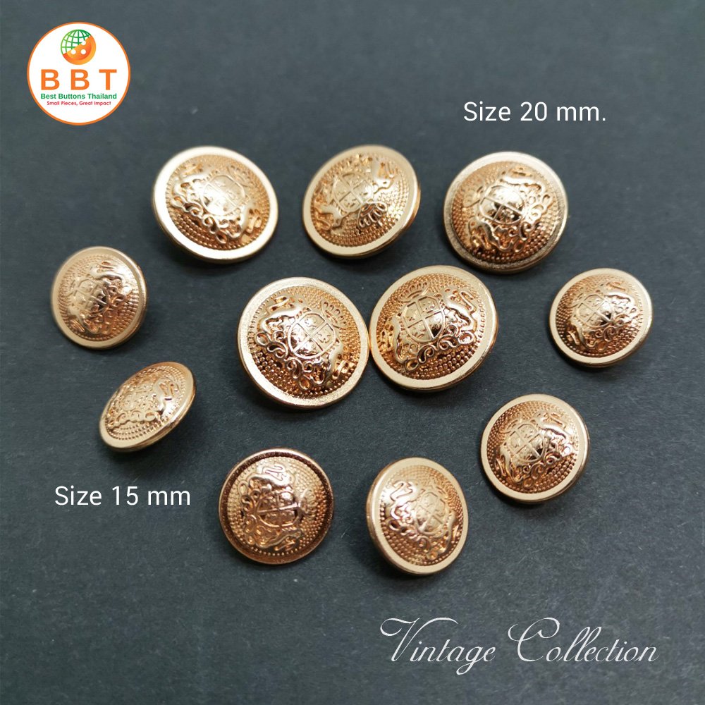 Shield Vintage buttons 15 mm