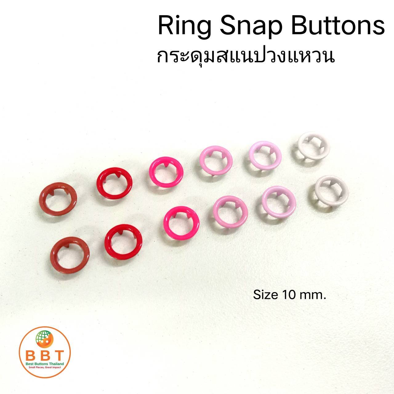 Red Ring Snap Buttons - bestbuttonsthailand