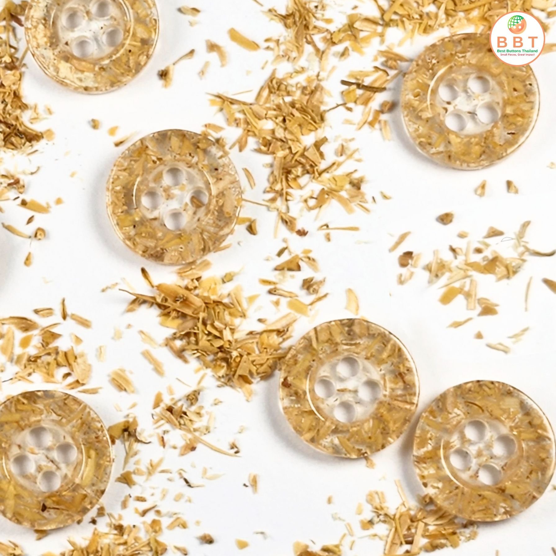 Rice Hulls Button s (husks) ( Eco - Friendly Buttons Collection )
