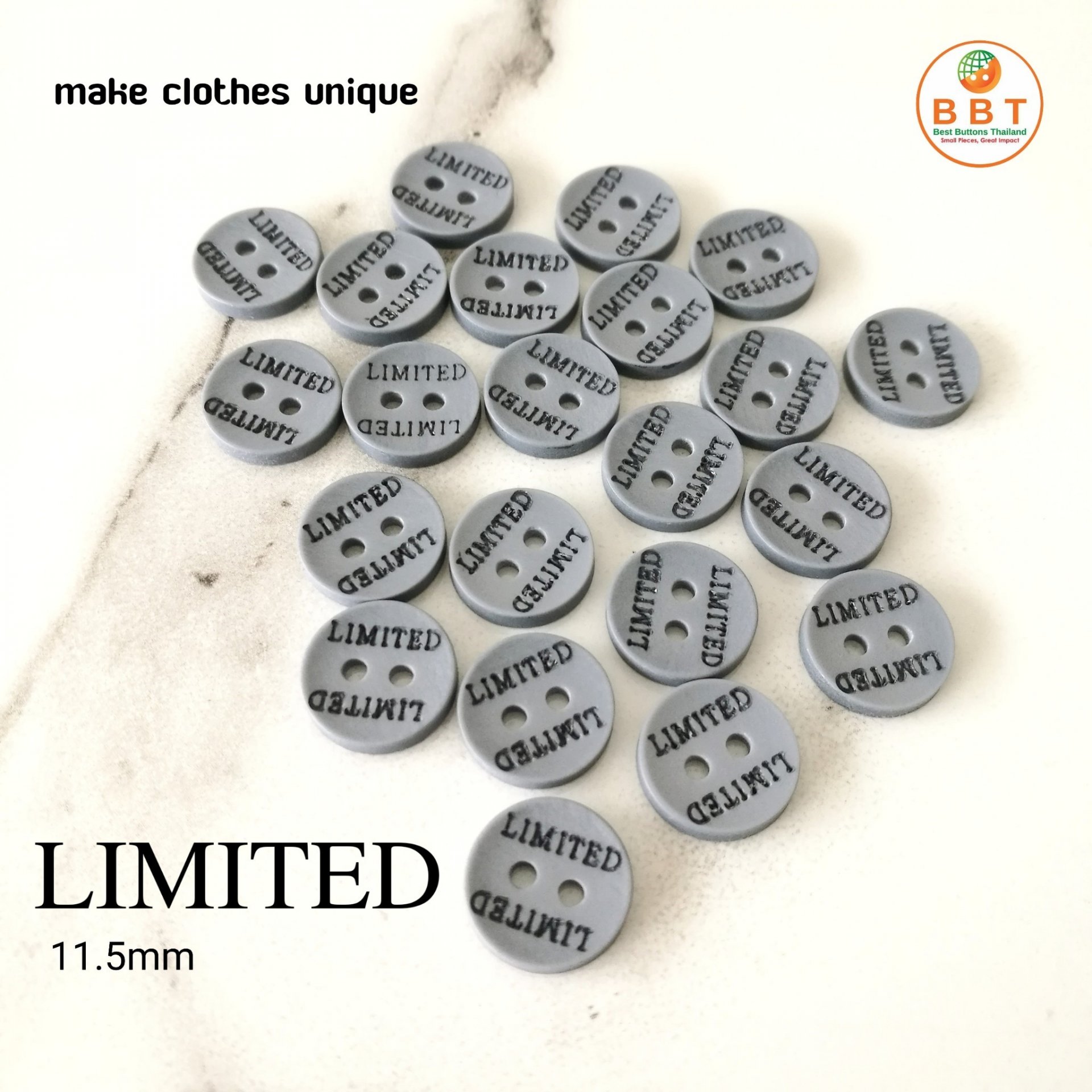 Engraving Buttons "LIMITED" in Silver