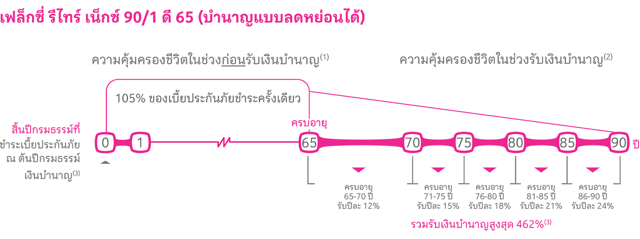 เฟล็กซี่ รีไทร์ เน็กซ์ 90/1 D65 ผลประโยชน์ฉบับปรับปรุง