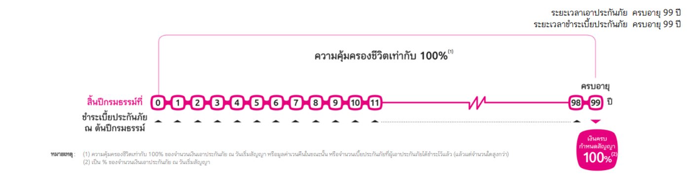 อินโฟ ผลประโยชน์ความคุ้มครอง Whole Life 99/99