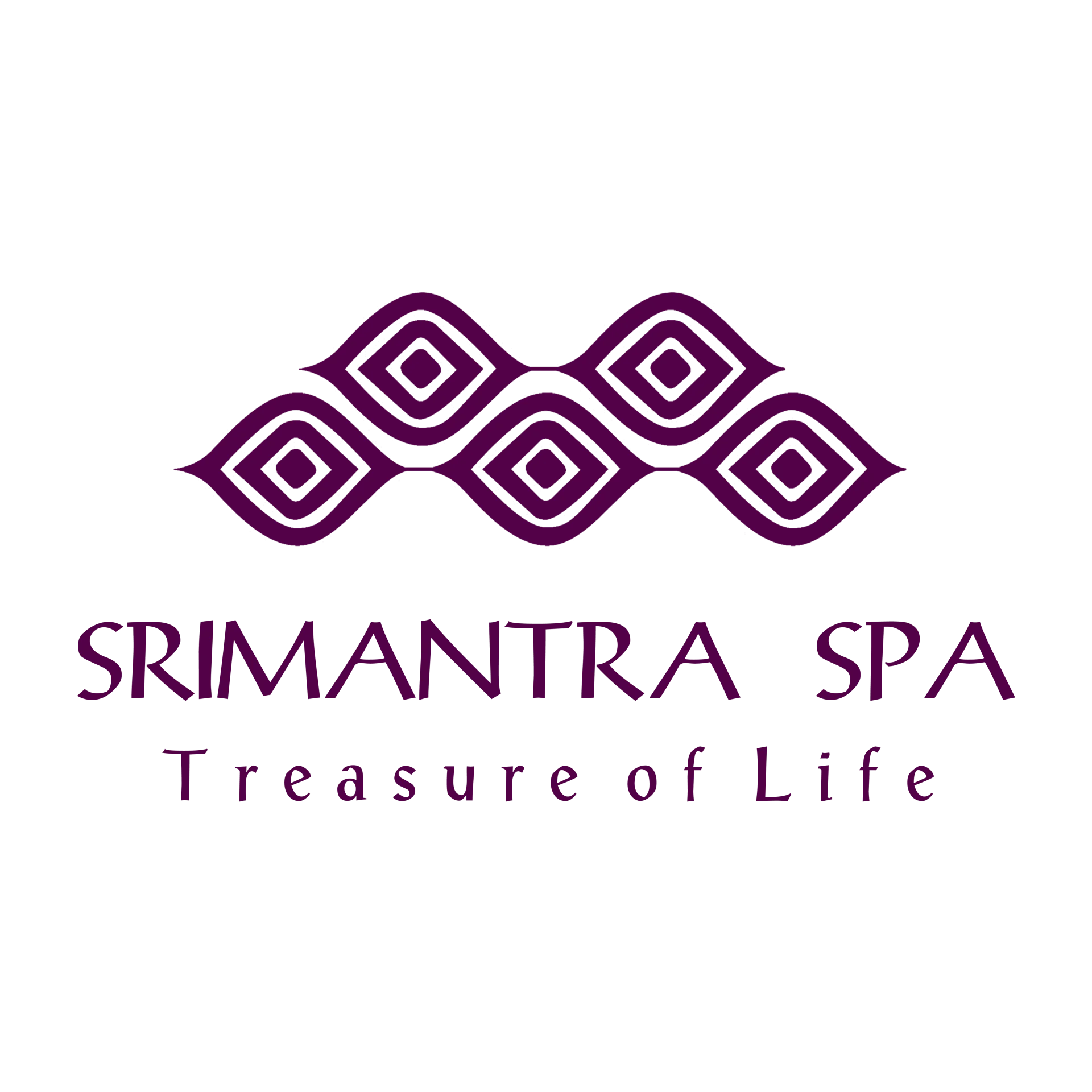 Srimantra Spa Chiang Mai - Treasure of Life logo in deep purple, symbolizing luxury and relaxation.