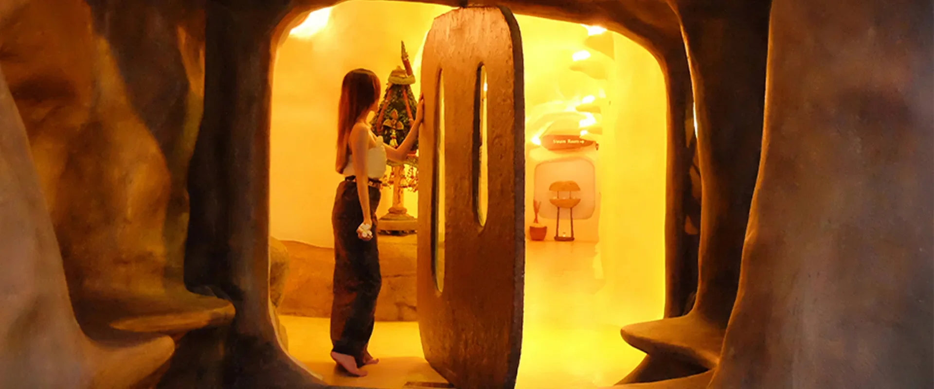 Luxury cave spa exterior at Srimantra Spa Chiang Mai Thailand