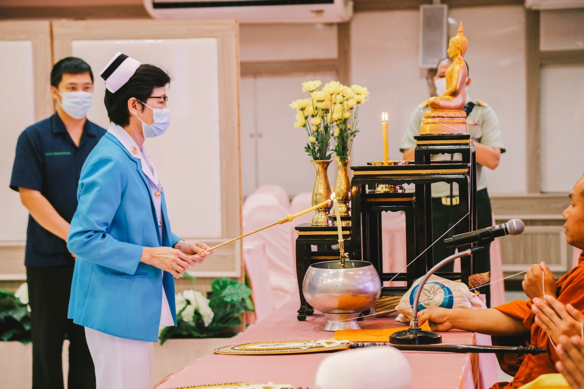 โรงพยาบาลทหารผ่านศึก จัดพิธีทำบุญถวายสังฆทาน โรงพยาบาลทหารผ่านศึก จัดพิธีทำบุญถวายสังฆทาน