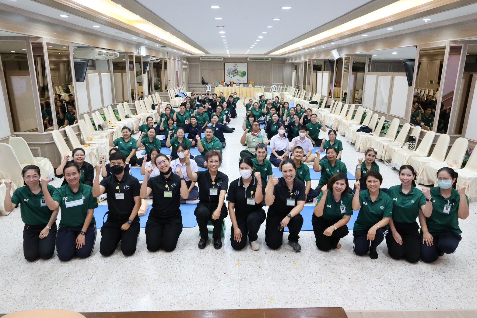 มื่อวันที่ 10 มีนาคม 2569 โรงพยาบาลทหารผ่านศึก จัดอบรมโครงการอบรมเชิงปฏิบัติการการช่วยฟื้นคืนชีพขั้นพื้นฐาน และการใช้เครื่องกระตุกหัวใจไฟฟ้าชนิดอัตโนมัติ (BLS : Basic Life Support with AED) ประจำปี 2569 สำหรับแพทย์ พยาบาล บุคลากรทางการแพทย์ และพนักงานสายส