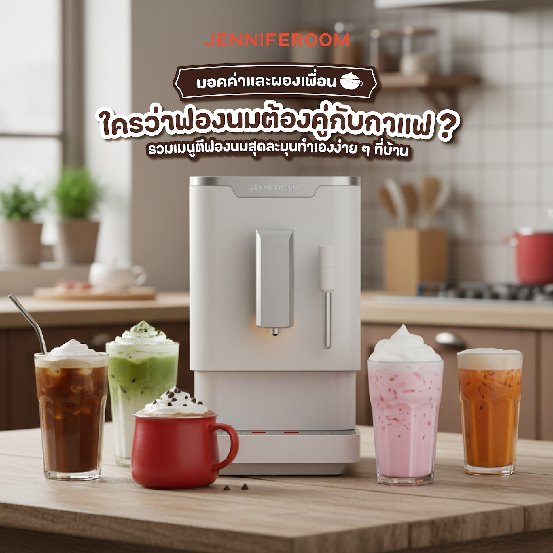 รวมเมนูตีฟองนม ทำเองได้ที่บ้าน