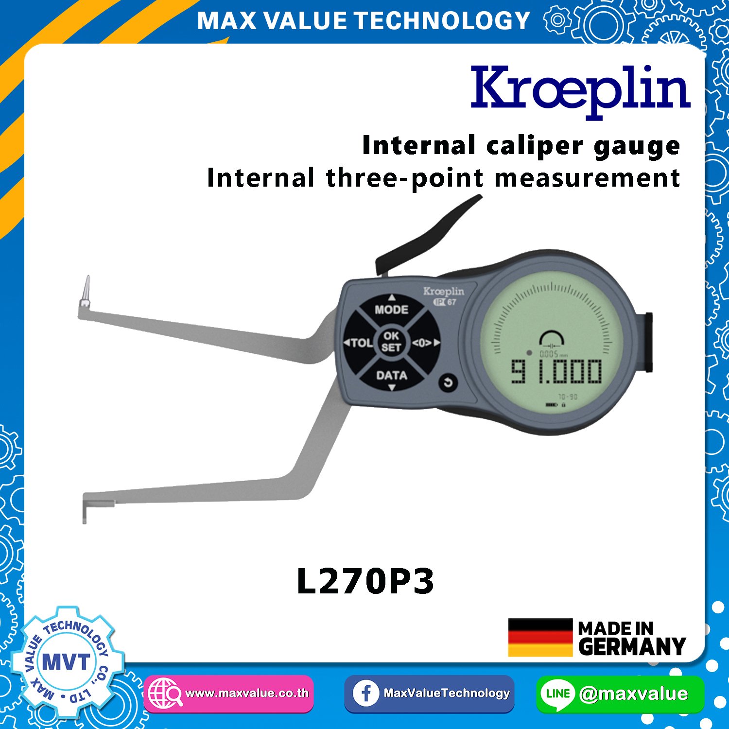 L270P3 - Internal Caliper Gauge (Electronic) 70-90 mm