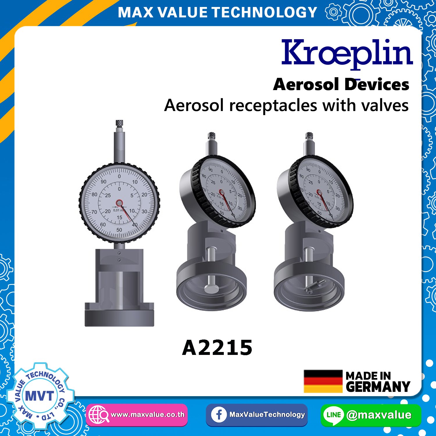 A2215/AE2215- Aerosol devices - Aerosol receptacles with valves