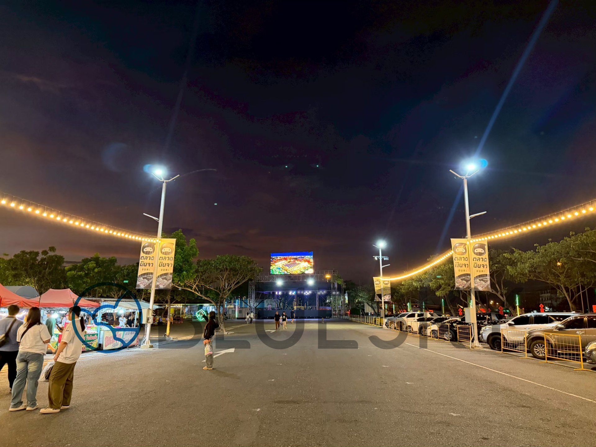 Bluesky Billboard ป้าย Pole Banner ตลาดนินจา จ.ชลบุรี