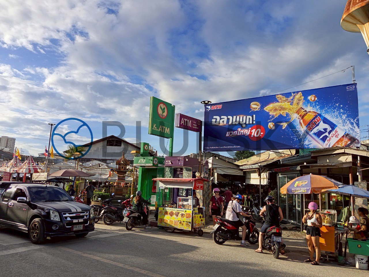 Bluesky Billboard ป้ายตลาดสันป่าข่อย  จ.เชียงใหม่