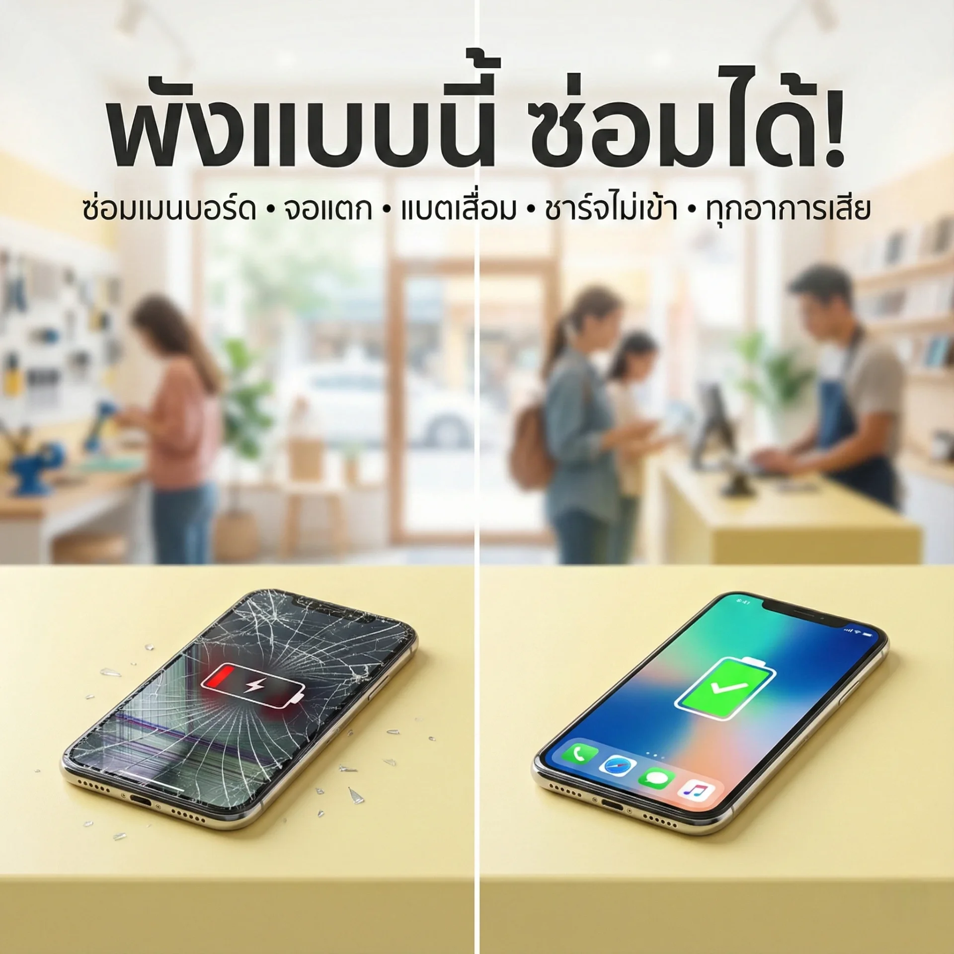 AT MOBILE ซ่อมมือถือครบวงจรที่ฟอร์จูนทาวน์ ใกล้ MRT พระราม 9