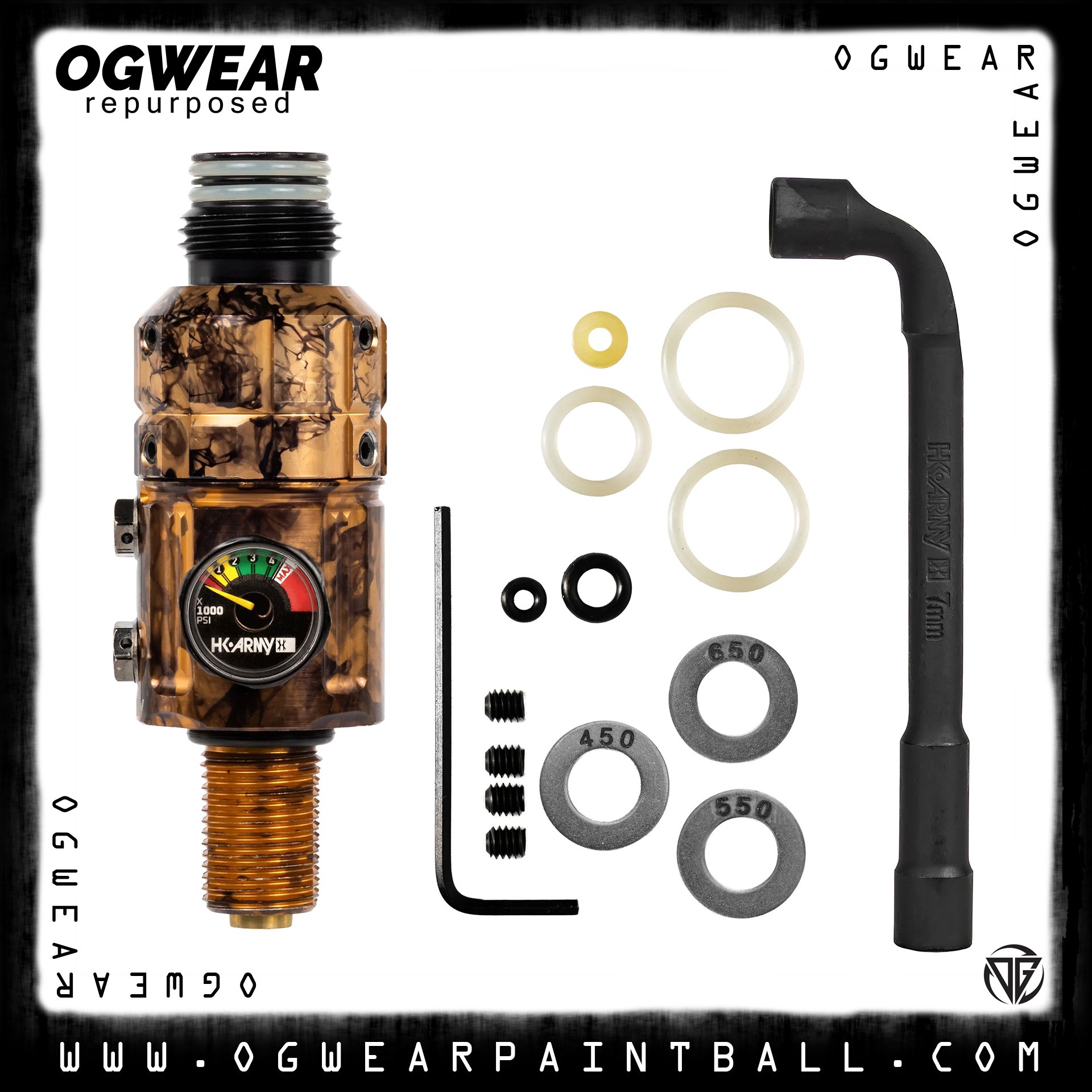 TURBINE PRO REGULATOR – LONG BODY – ADJUSTABLE & ROTATIONAL – MARBLE GOLD