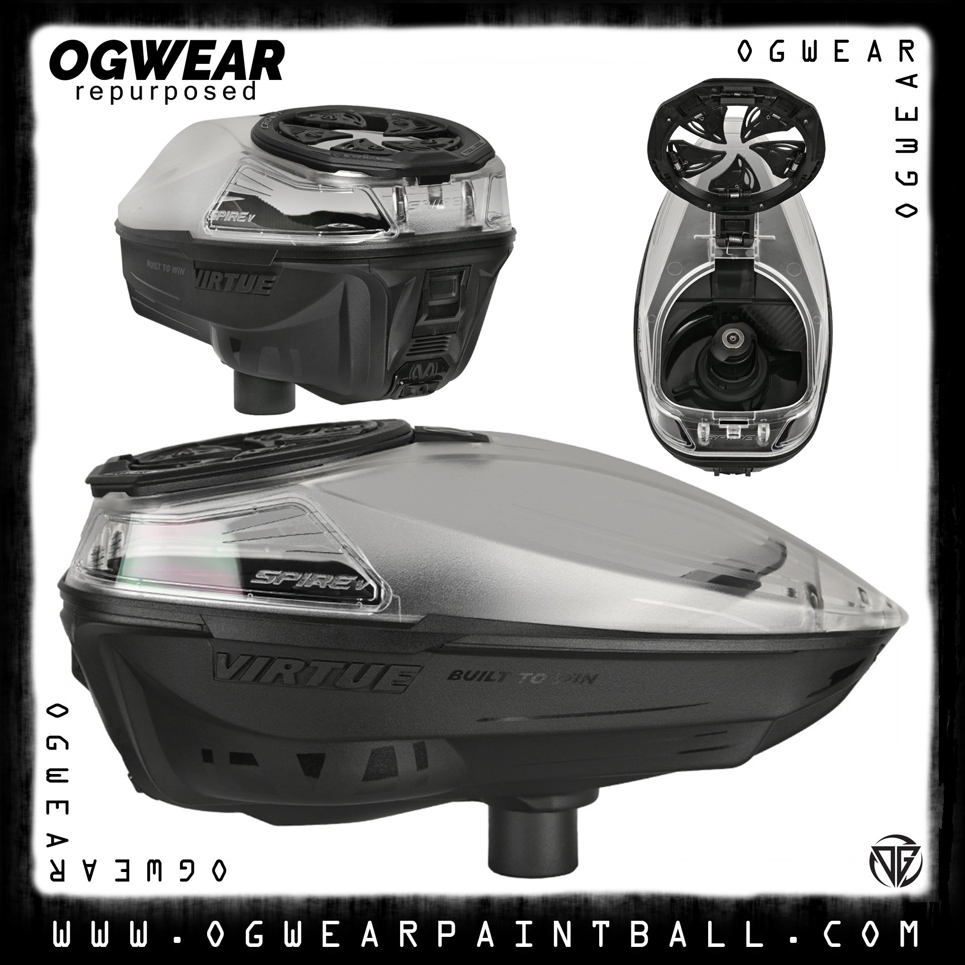 VIRTUE SPIRE V PAINTBALL LOADER - LIMITED EDITION DUST CRYSTAL CLEAR