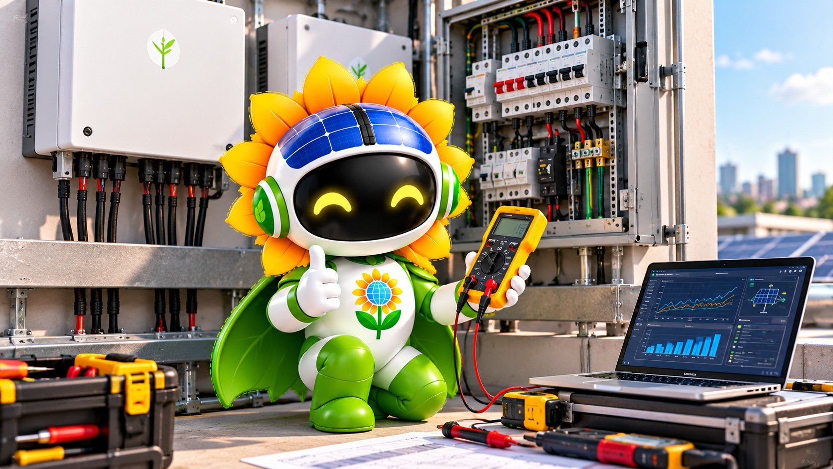 Testing & Commissioning ตรวจวัดระบบไฟฟ้าและทดสอบ Inverter