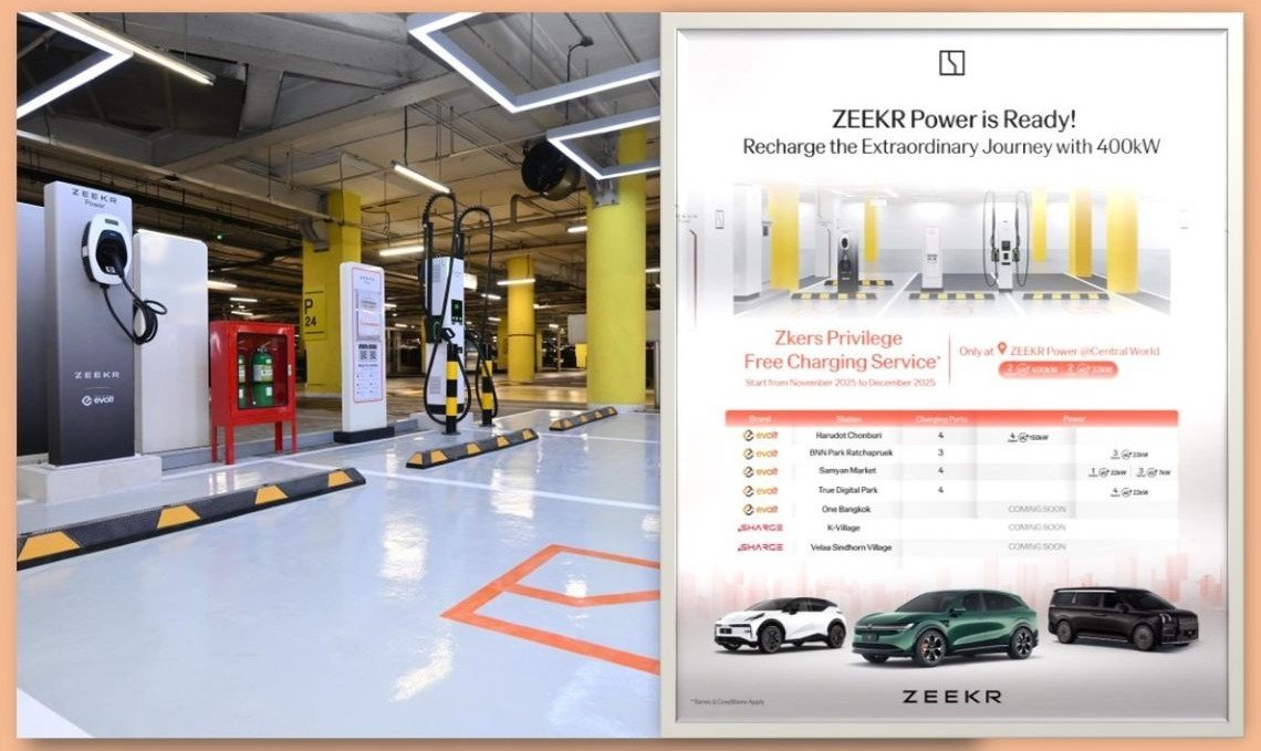  ซีเคอร์แฟมิลี่ชาร์จฟรีที่ ZEEKR Power@Central World ถึงสิ้นปี