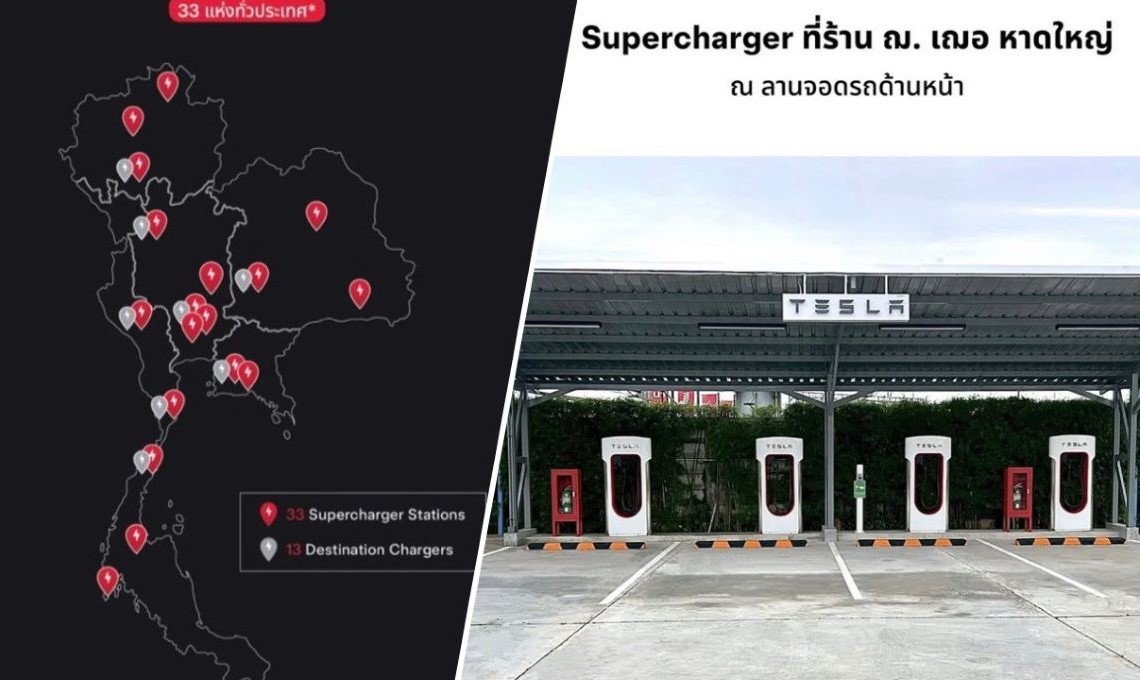 Tesla Supercharger 250 kW@ฌ. เฌอ หาดใหญ่