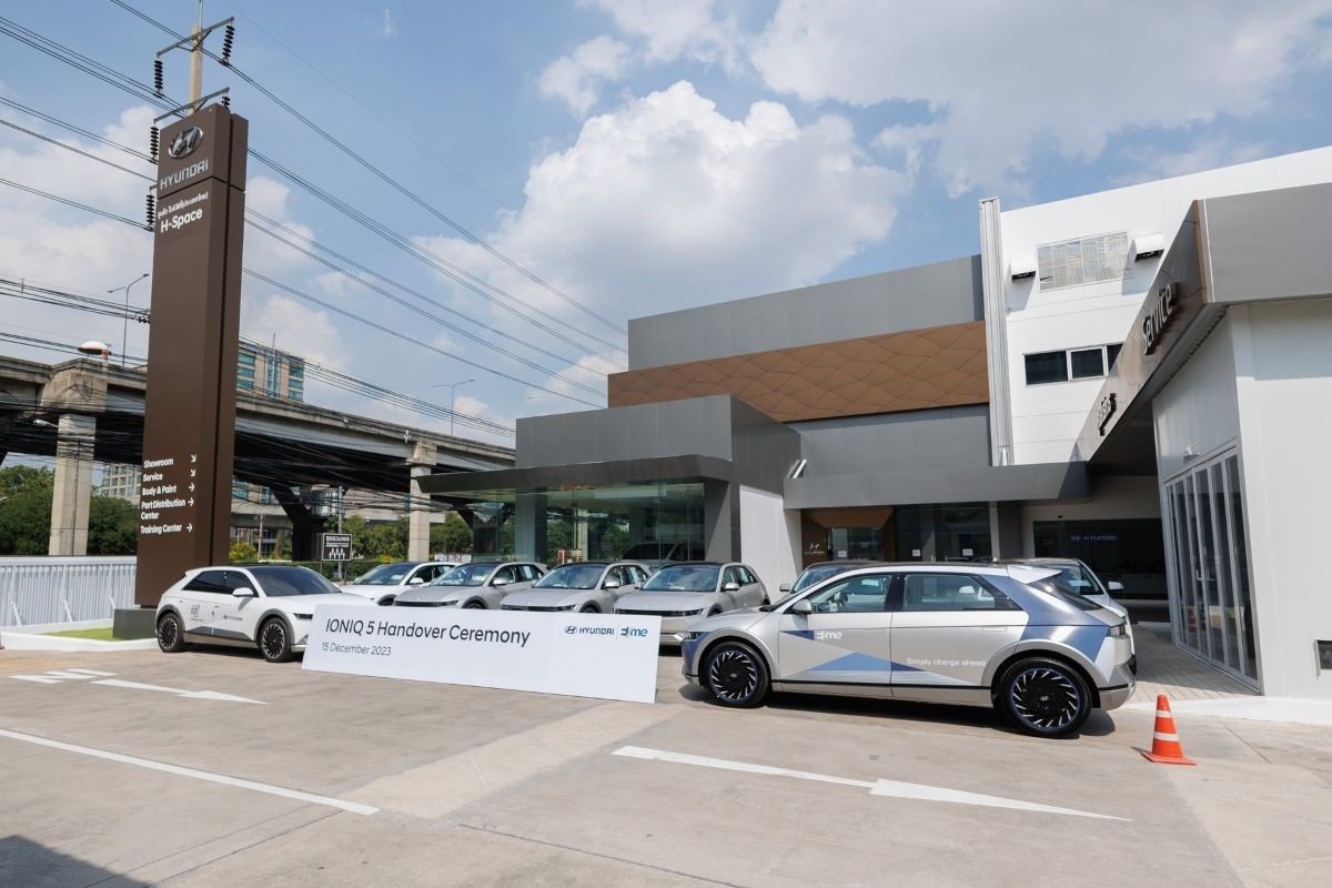 Hyundai Thailand ส่งมอบรถยนต์ไฟฟ้า IONIQ 5 ให้ EVme Subs นำไปให้เช่า