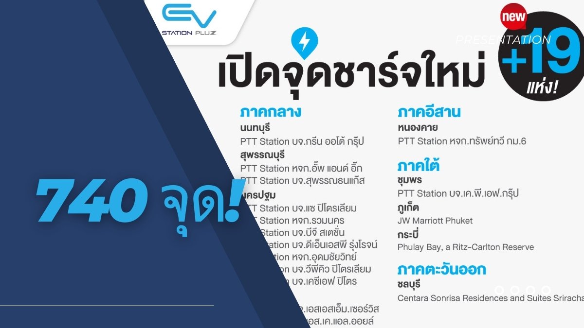 EV Station PluZ ปักหมุดสถานีชาร์จไฟฟ้าแห่งที่ 740