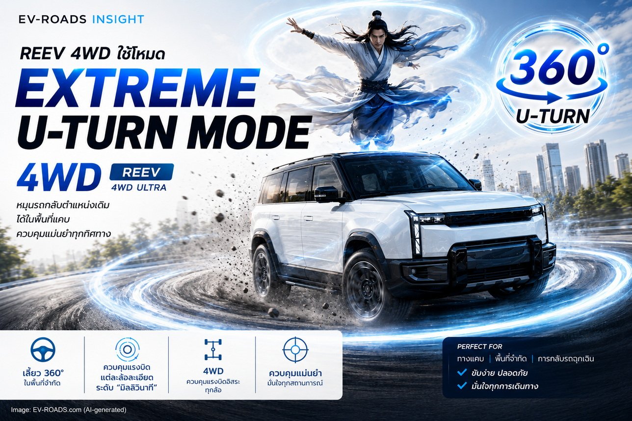 JAECOO 6T REEV 4WD ULTRA Extreme U-Turn Mode