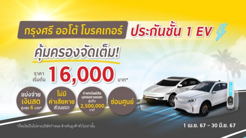 ประกันชั้น 1 รถ EV กับกรุงศรี ออโต้ 