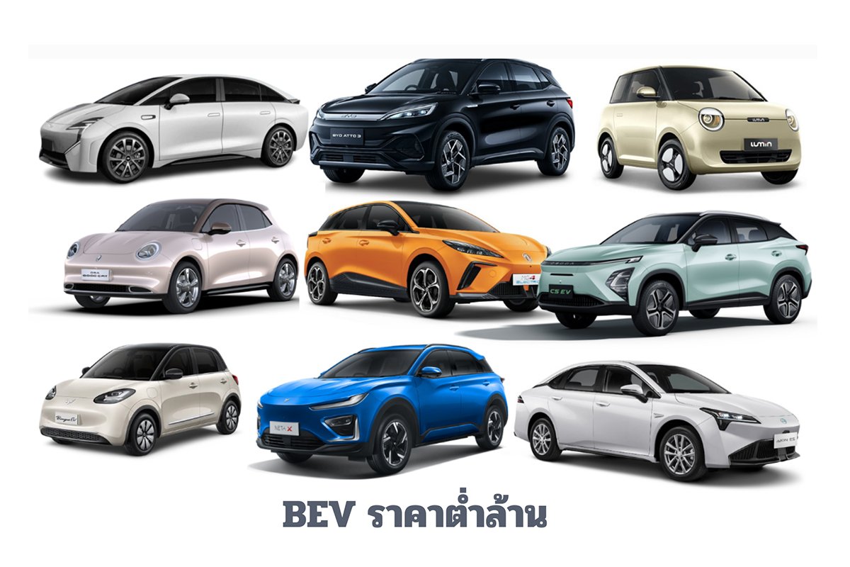 รถ BEV ราคาต่ำล้าน