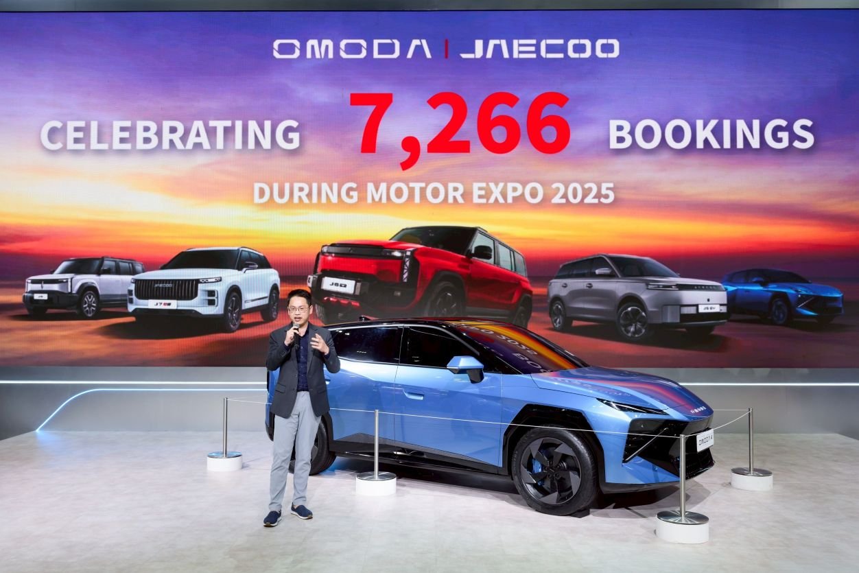 OMODA & JAECOO คว้าอันดับ 2 แบรนด์รถไฟฟ้าและ Top 3 แบรนด์ยอดจองสูงสุด ในงาน MOTOR EXPO 2025