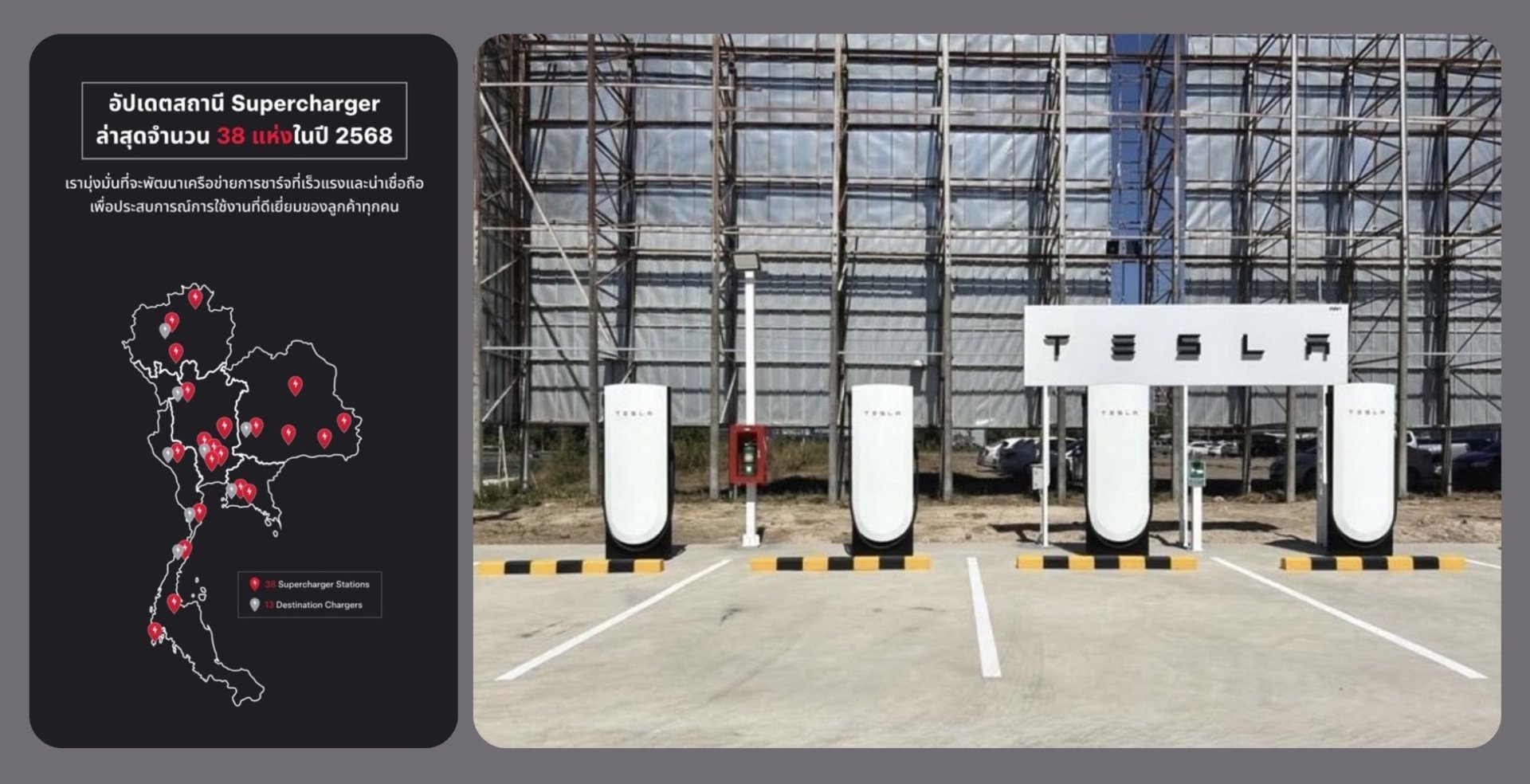 อัพเดต Tesla Supercharger in THAILAND : No.38@เซ็นทรัล อุบลราชธานี  