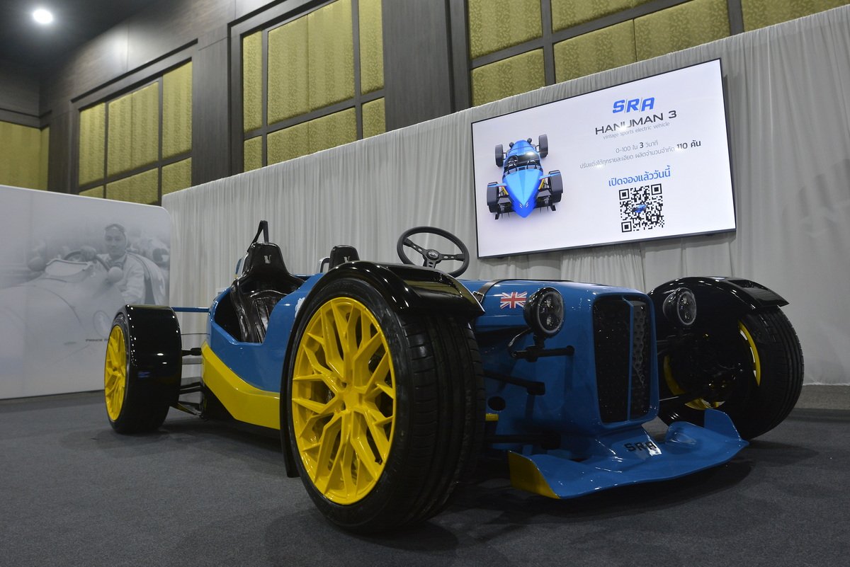 ชมคันจริงรถต้นแบบไฟฟ้า “ เอสอาร์เอ หนุมาน3 ” Sport Vintage EV ผลงาน SRA ค่ายรถสัญชาติไทย