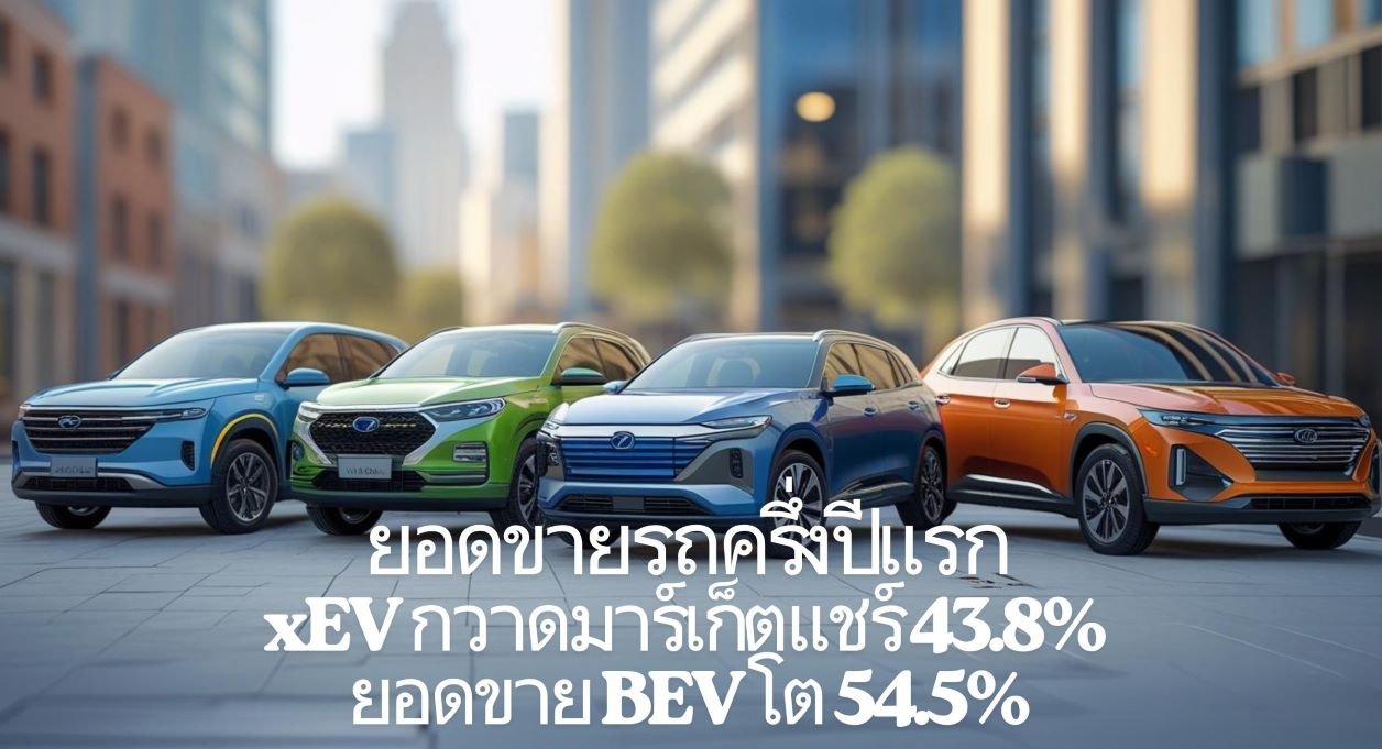 ยอดขายรถยนต์ไฟฟ้าครึ่งปีแรก