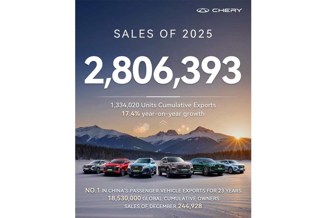 เชอรีกวาดยอดขายทั่วโลกกว่า 2.8 ล้านคัน V23 แชมป์ยอดจดทะเบียน EV ทรงกล่องในไทย