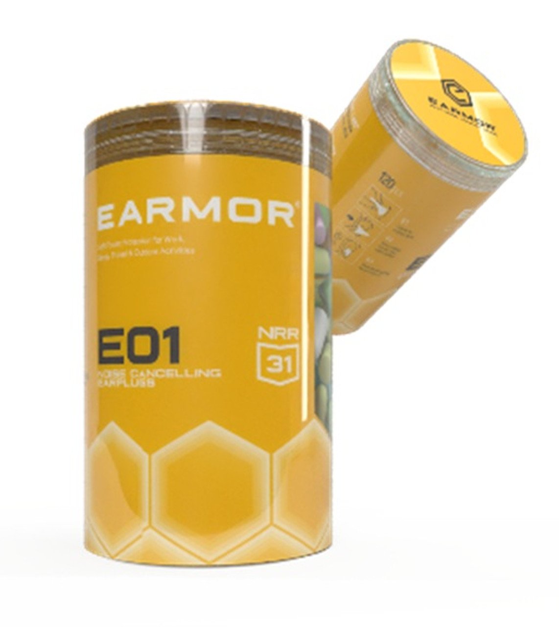 EARMOR E01 Noise Cancelling Foam Ear Plugs - 120 Pack