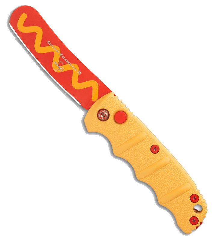 Boker Wiener Warrior Mini Cocktail Weenie Kalashnikov Knife (2.5" Red) Hot Dog