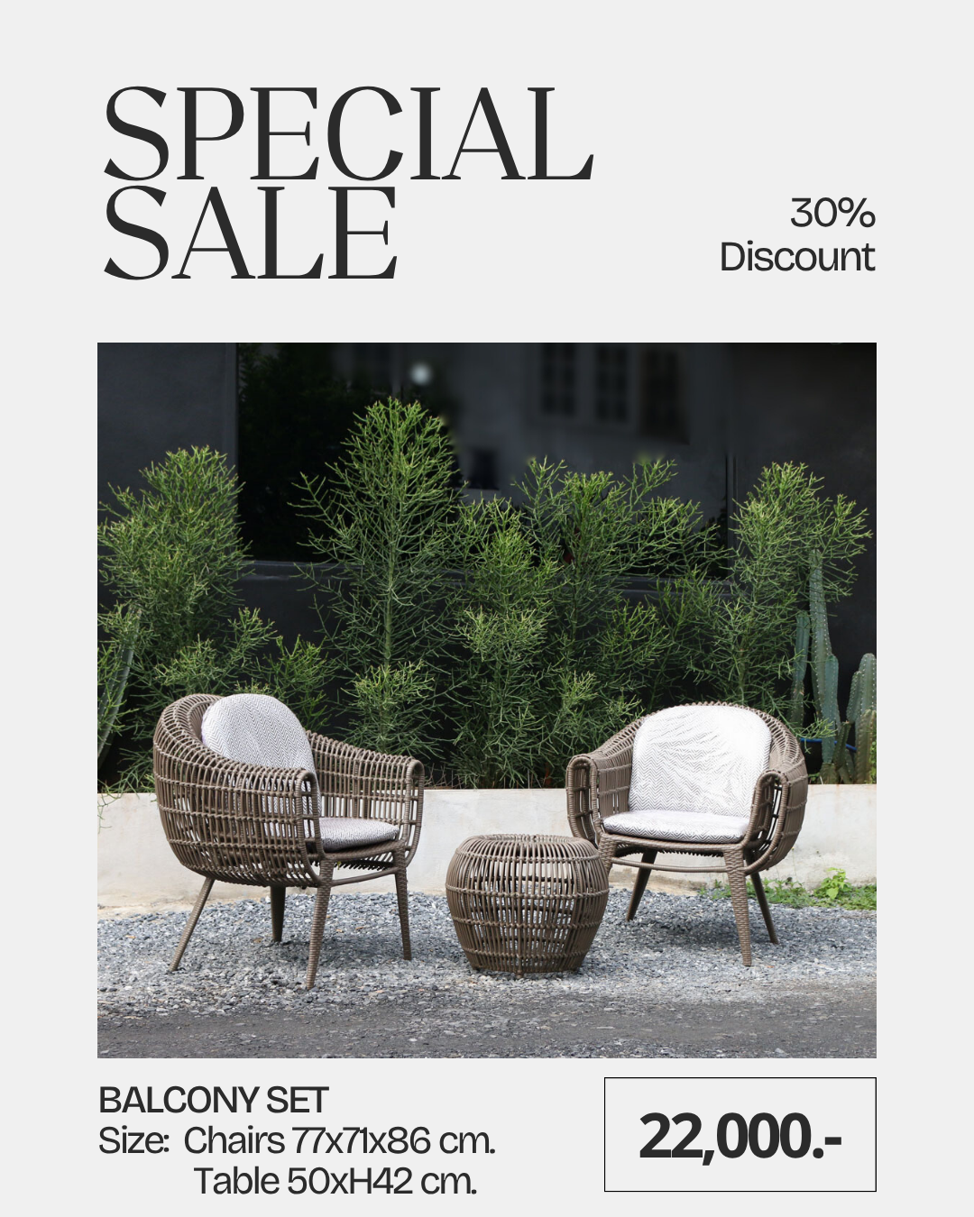 Rattan Balcony Set