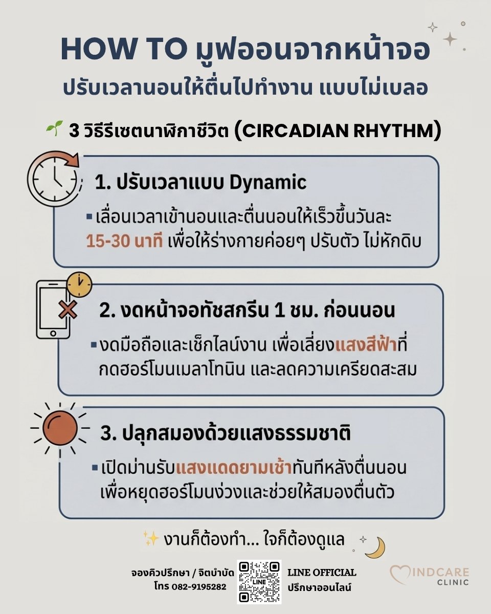 How to มูฟออนจากหน้าจอ ปรับเวลานอนให้ตื่นไปทำงานแบบไม่เบลอ