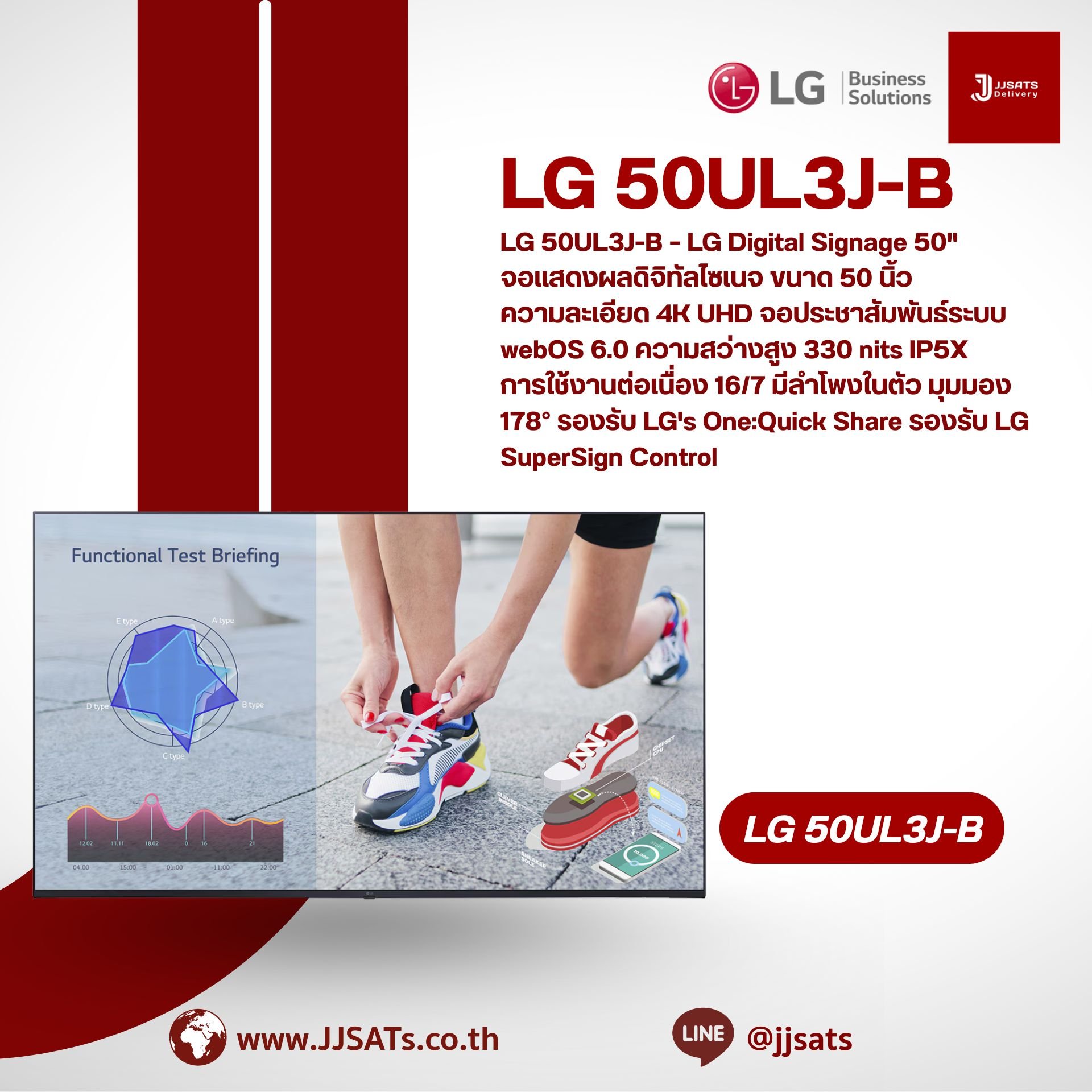 LG 50UL3J-B – LG Digital Signage 50" 4K UHD Digital Signage