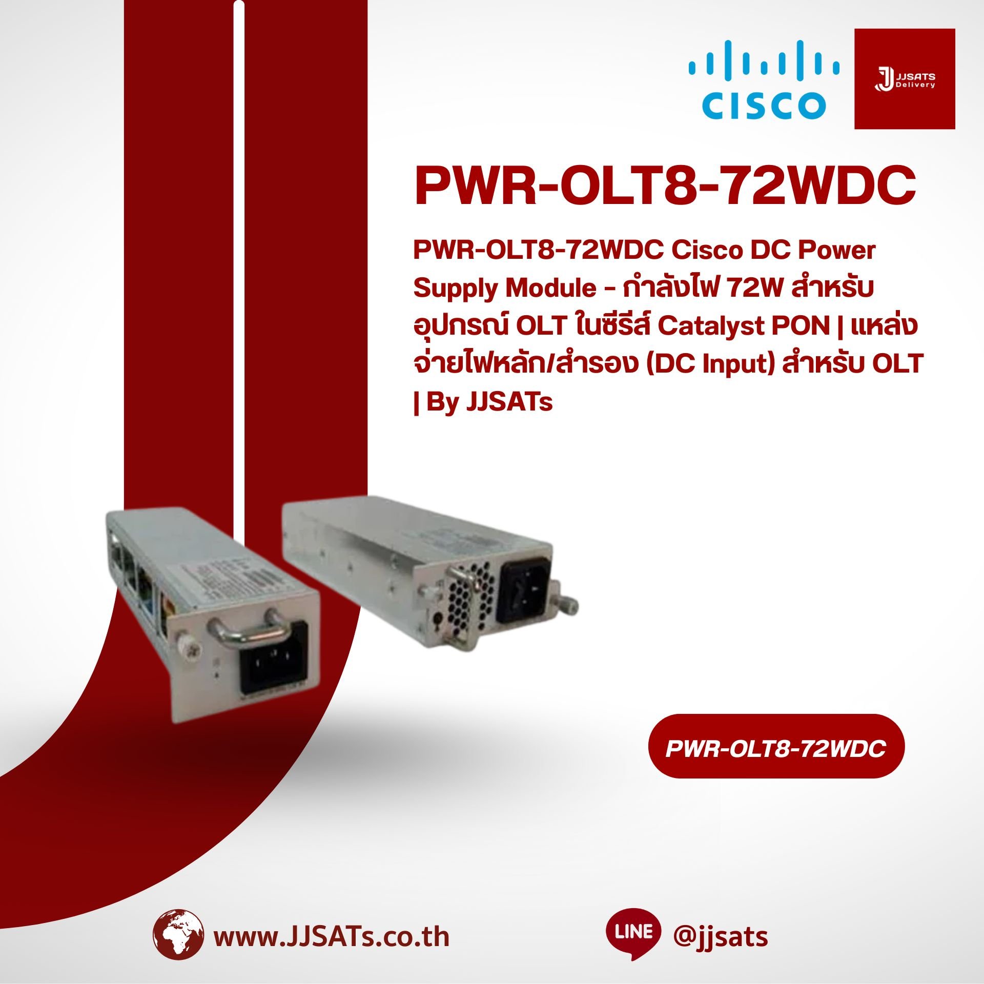 PWR-OLT8-72WDC Cisco DC Power Supply Module – 72W for Catalyst PON OLT ...